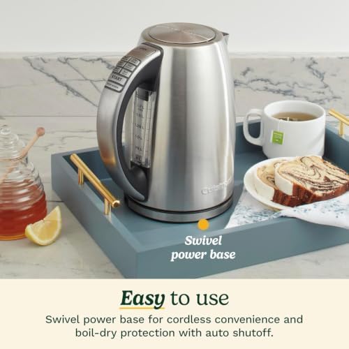 Cuisinart PerfecTemp 1.7-Liter Electric Kettle, Cordless Electric Tea Kettle, 1500W for Fast Heat-Up, 6 Preset Temperatures, 30-Minute Keep Warm, Stay Cool Nonslip Handle, Red Stainless - Image 5