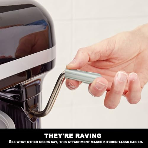 Stand Mixer Handle for KitchenAid Stand Mixers – Compatible with Pro 5 Plus, Mixer Accessory with Comfy Grip for Enhanced Stability and Convenience (Silver)