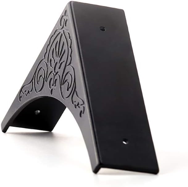 Metal Corner Protector, 4 Pcs Antique Edge Safety Guard Cabinet Furniture Corner Bumpers,Table Corner Protectors,Cover Damaged Corners on Coffee Table (Black)