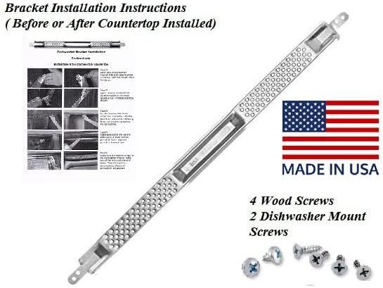Mounting Bracket Made in USA! Dishwasher Bracket For Granite, Quartz and Any Other Countertop