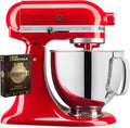 KitchenAid Artisan Series 5 Quart Tilt Head Stand Mixer with Pouring Shield KSM150PS, Cherry Tomato Bundle with Deco Essentials Exclusive CPS 1 Year Extended Protection Pack