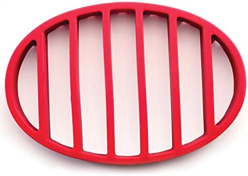 Norpro 405 Oval Silicone Roast Rack, Red 9x6