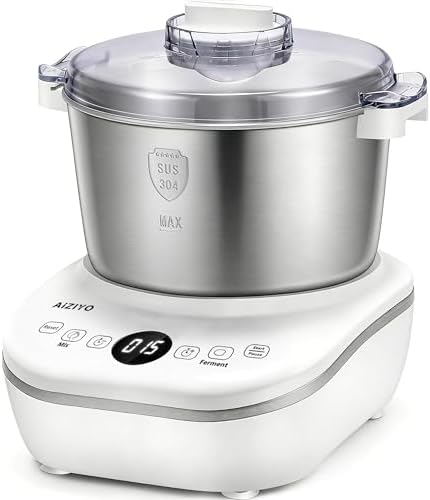 AIZIYO DoughChief, 7.4QT Dough Maker, Dough Mixer with Ferment Function, 304 Stainless Steel Bowl, Removeable lid, Face-up Touch Panel, Electric Dough Proofing Box for Pizza & Bread