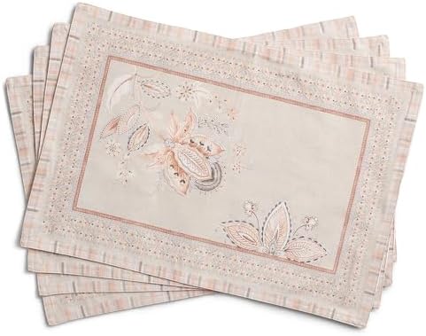 Maison d' Hermine Placemats Set of 4 Reusable 100% Combed Cotton (13"x19")