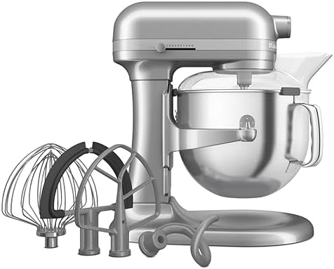 KitchenAid® 7 Quart Bowl-Lift Stand Mixer, Contour Silver & KDF7B Double Flex Edge Beater for Select Bowl-Lift Stand Mixers, Silver