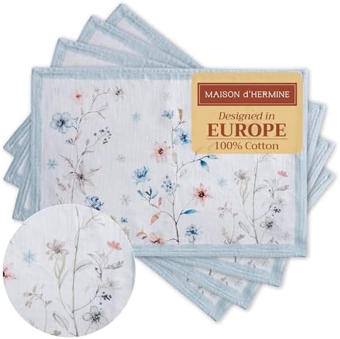 Maison d' Hermine Placemats Set of 4 Reusable 100% Cotton (13"x19")