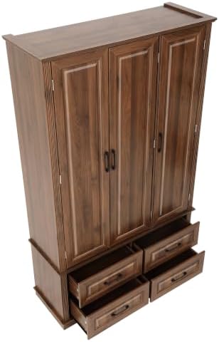 Merax 72" Farmhouse Pantry Cabinet with Pull-Out Trays & Door Storage