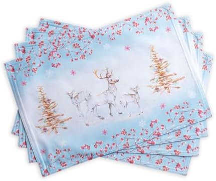 Maison d' Hermine Placemats Set of 4 Reusable 100% Cotton (13"x19")
