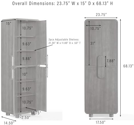 Crosley Furniture Millie Pantry Storage Cabinet