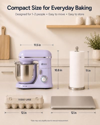 Kitchen in the Box Stand Mixer, 3.5 QT Kitchen Electric Mixer for Baking