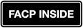 Signs ByLITA Standard FACP Inside Sign | Fire Safety Signage (Black) - Medium 1 Pack