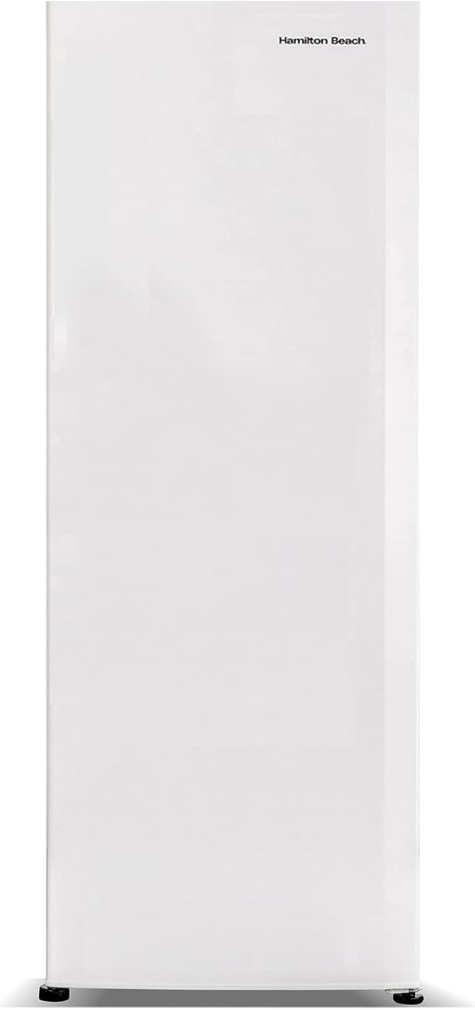 Hamilton Beach HBFRF6892-WHITE HBFRF6892 Upright Convertible Fridge/Freezer-Reversible Door-Removable Glass Shelves-Adjustable Controls-6.8 cu ft, White