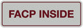 Signs ByLITA Standard FACP Inside Sign | Fire Safety Signage (Light Grey/Burgundy) - Medium 1 Pack
