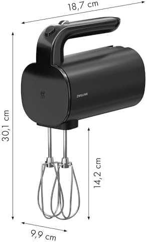 ZWILLING Xtend Cordless Hand Mixer Set – 3-Speed Electric Hand Mixer with Beaters and Dough Hooks – Powerful, Quiet, Energy-Efficient – Long Battery Life – Baking and Cooking Essentials