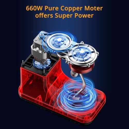 Stand Mixer 660W 7L 10-Speed Stepless Speed Control, Red