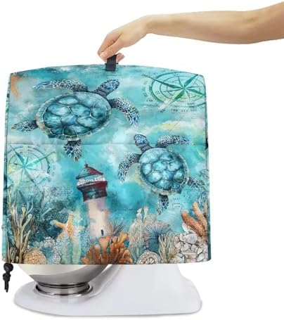 Sea Turtle Print Mixer Covers Kitchen Small Appliance Dust Cover Compatible with 6-8 Quart Mixer Universal Size