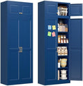 Polup 86" Tall Metal Kitchen Pantry Storage Cabinet with Doors and Shelves