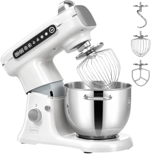 ZACME 8.5QT Commercial Stand Mixer 1000W with Aluminum Die Casting Meets the Standard of NSF/ANSI 8-2023, 11 Speeds Electric Stand Mixer, Tilt-Head Dough Mixer with Bowl, Dough Hook, Whisk and Beater