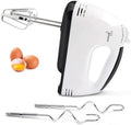 Electric Hand mixer - 7 Adjustable Speed 180W Handheld Mixer Electric Whisk with 5 Stainless Steel Accessories, Turbo Boost/Self-Control Speed + Eject Button Food Beater for Cakes Eggs, Off-white