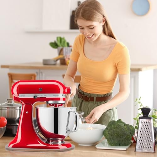 Compatible with Kitchen aid 4.5-5 Qt Bamboo Mixer Slider - Appliance Slider for Tilt Head Kitchen aid Stand Mixer Artisan, Countertop Storage Mover Sliding Tray Accessories Attachments-walnut grain