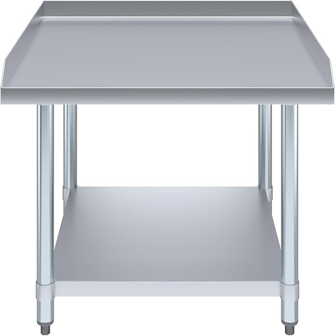 Stainless Steel Equipment Stand with Undershelf + Casters, Heavy Duty, Commercial Grade, NSF Certified (30" Width x 30" Length)