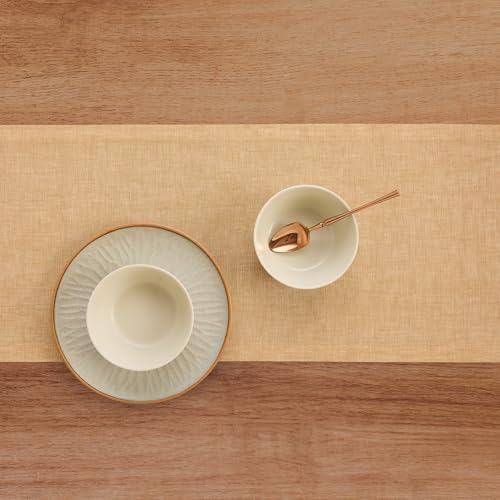 Solino Home 100% Pure Linen Table Runner Golden Nugget, Athena 14 x 132 in