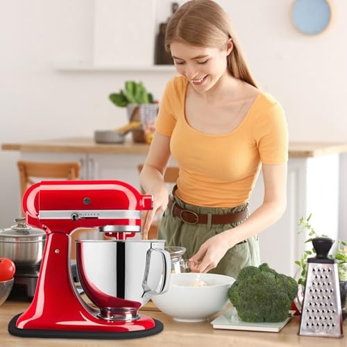 Compatible with Kitchen aid 4.5-5 Qt Bamboo Mixer Slider - Appliance Slider for Tilt Head Kitchen aid Stand Mixer Artisan, Countertop Storage Mover Sliding Tray Accessories Attachments-black