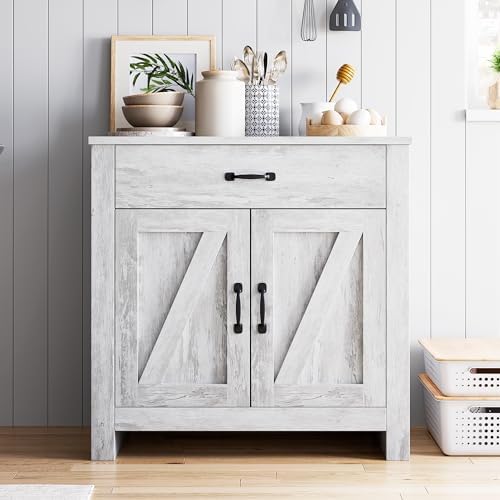 GAOMON Kitchen Pantry Storage Cabinet with Microwave Stand, Freestanding Hutch Cabinet with Buffet Cupboard, Tall Kitchen Cabinets with Adjustable Shelves for Kitchen, Dining Room