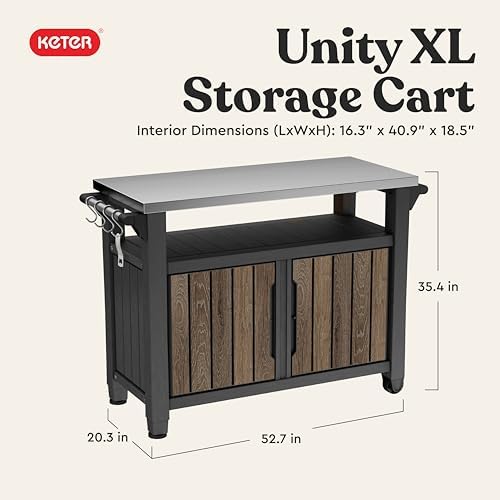 Keter Unity XL Outdoor Entertainment Cart