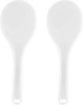 2-Piece Plastic Rice Paddle & Spoon, Non-Stick Rice Scoop & Shovel, 7.87 Inch (White E)