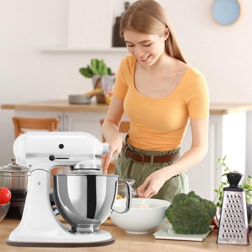 Compatible with Kitchen aid 4.5-5 Qt Mixer Slider - Appliance Slider for Tilt Head Kitchen aid Stand Mixer Artisan, Countertop Storage Mover Sliding Tray Accessories Attachments (4 .5-5 Qt - Brown)