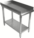 Stainless Steel Equipment Grill Stand with Adjustable Undershelf | Heavy Duty 18-Gauge Top | NSF Certified for Compact Commercial & Utility Use (24" x 12")
