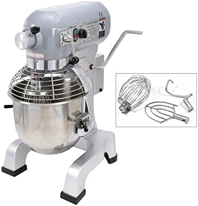 Adcraft BDPM-20 Gear Driven 20-Quart Planetary Mixer with Safety Guard, 12 Hub, Stainless Steel, 120v, Black
