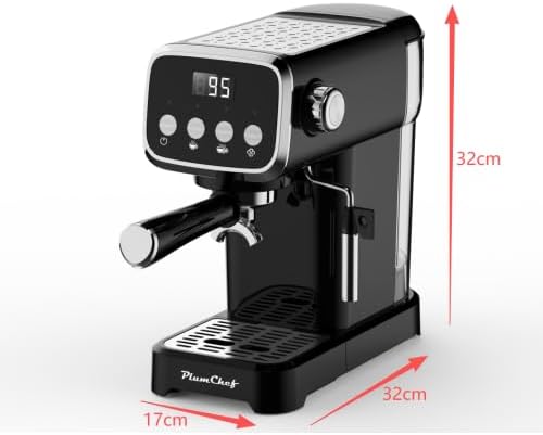 20BAR Espresso Machine with Frother, Coffee Maker with Cup Warmer