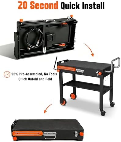 Blackstone Table for 17" or 22" Griddle, 20s Quick Setup, with Cover
