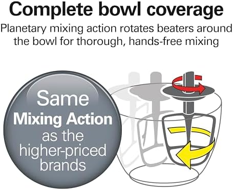 Hamilton Beach 4 Qt Electric Stand Mixer With 7 Speeds, Easy-Carry Handle
