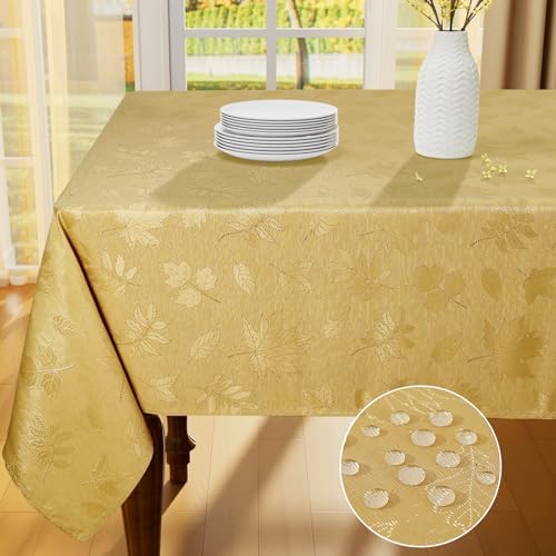 Smiry 60x102 Inch Thanksgiving Jacquard Rectangle Table Cloth for Fall