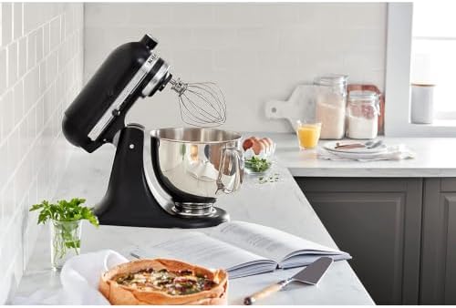 KitchenAid Artisan 5-Quart Tilt-Head Stand Mixer in Black Matte Bundle