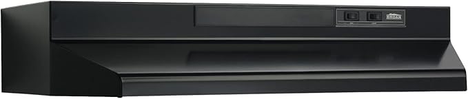 Broan-NuTone F403623 Exhaust Fan for Under Cabinet Two-Speed Four-Way Convertible Range Hood Insert with Light, 36-Inch, Black