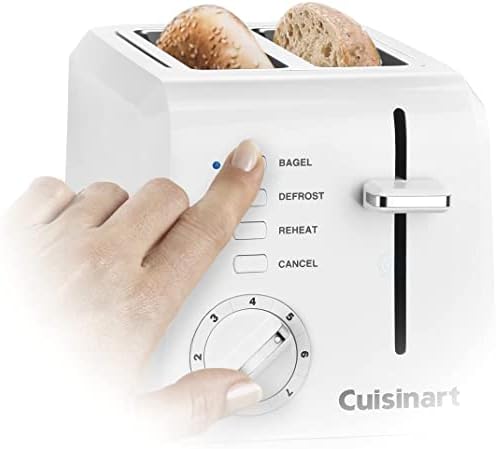 Cuisinart HM-90S Power Advantage Plus 9-Speed Handheld Mixer with Storage Case, White & 2-Slice Toaster Oven, Compact, White, CPT-122
