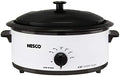 NESCO 4816‑14 Electric Roaster Oven for Everyday Home Cooking, White 6‑Quart Countertop Roaster with Porcelain Coated Steel Cookwell