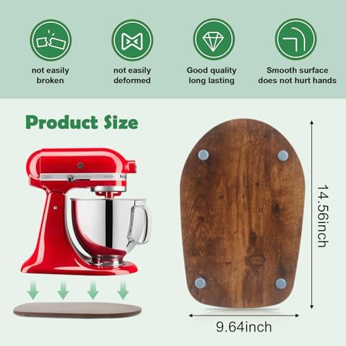 Compatible with Kitchen aid 4.5-5 Qt Mixer Slider - Appliance Slider for Tilt Head Kitchen aid Stand Mixer Artisan, Countertop Storage Mover Sliding Tray Accessories Attachments (4 .5-5 Qt - Brown)