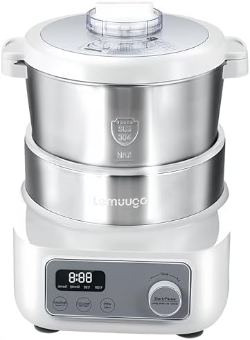 Electric Dough Maker, 6.34QT Automatic Dough Mixer with Kneading & Proofing