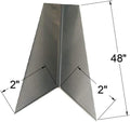 Brushed 304 Stainless Steel Corner Guards, 48" Wall Protectors, 20ga & 16ga, Available in 1/2" to 4", Multi-Pack Options (1, 2, 5, or 10) (10, 2 x 2, 20ga, No Hug Edges)