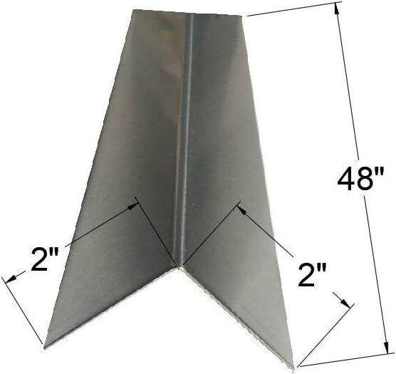 Brushed 304 Stainless Steel Corner Guards, 48" Wall Protectors, 20ga & 16ga, Available in 1/2" to 4", Multi-Pack Options (1, 2, 5, or 10) (1, 2 x 2, 20ga, No Hug Edges)