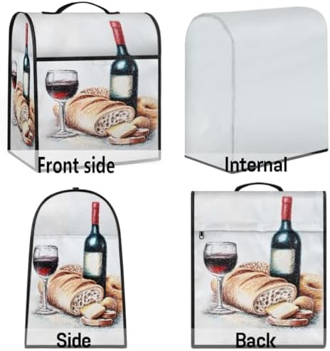 Red Wine Kitchen Aid Covers Foldable Washable Stand Mixer Dust Cover