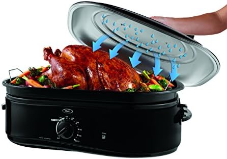 Oster CKSTRS18-BSB-W 18-Quart Roaster Oven with Self-Basting Lid, Black
