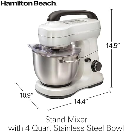 Hamilton Beach 4 Qt Electric Stand Mixer With 7 Speeds, Easy-Carry Handle