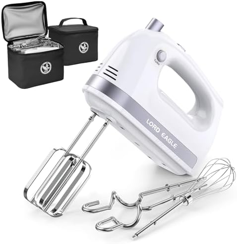 Lord Eagle Hand Mixer Electric Handheld 400W, 5-Speed with Storage Bag