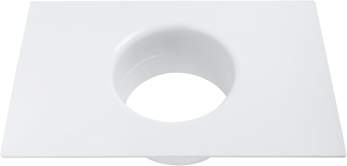 Vent Systems 4" Inch Duct Connector Flange – White Plastic Straight Ventilation Plate Adapter – Heavy-Duty HVAC Air Vent Fitting for Wall, Ceiling or Floor Mounting – Easy Indoor Installation